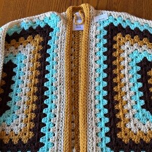 Handmade Multicolor Crochet Cardigan